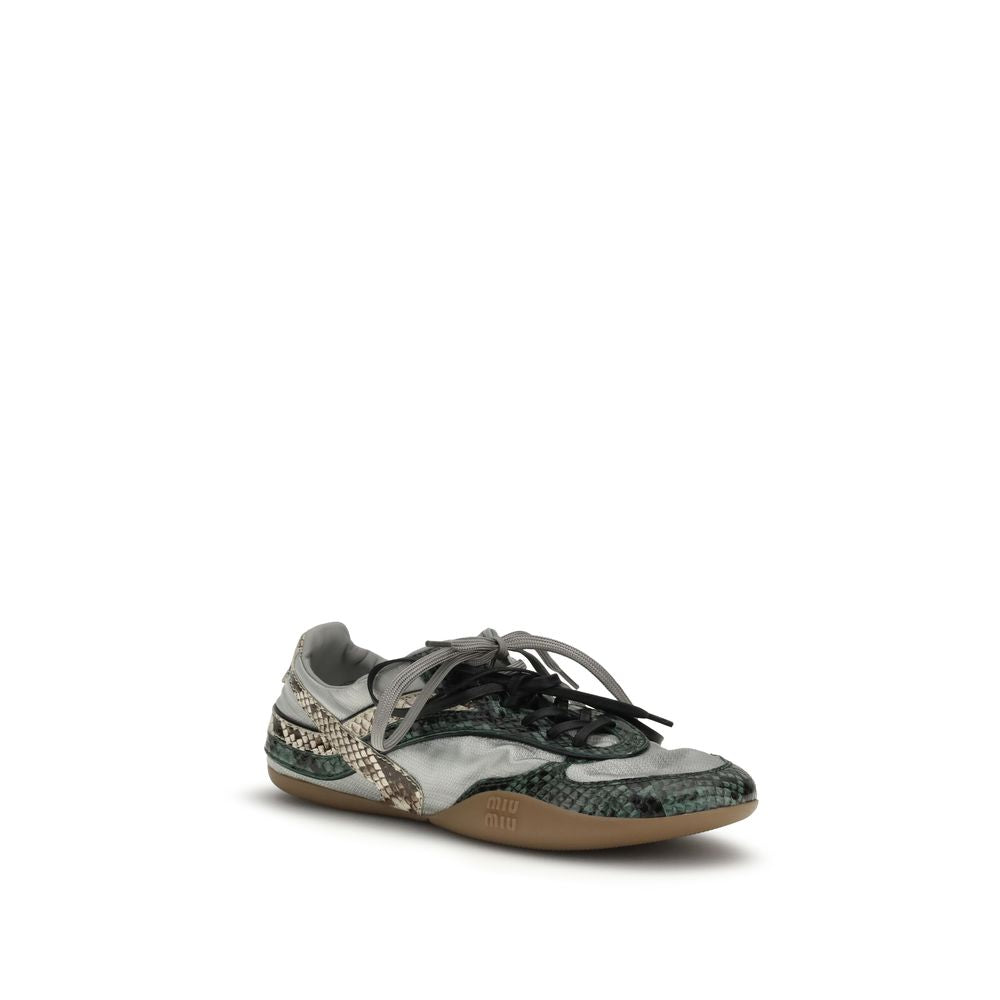Miu Miu grå resirkulert polyester athletic-sneakers