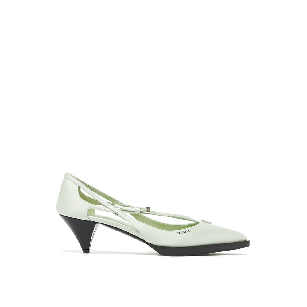 Bicolor Silk High Heel Pumps