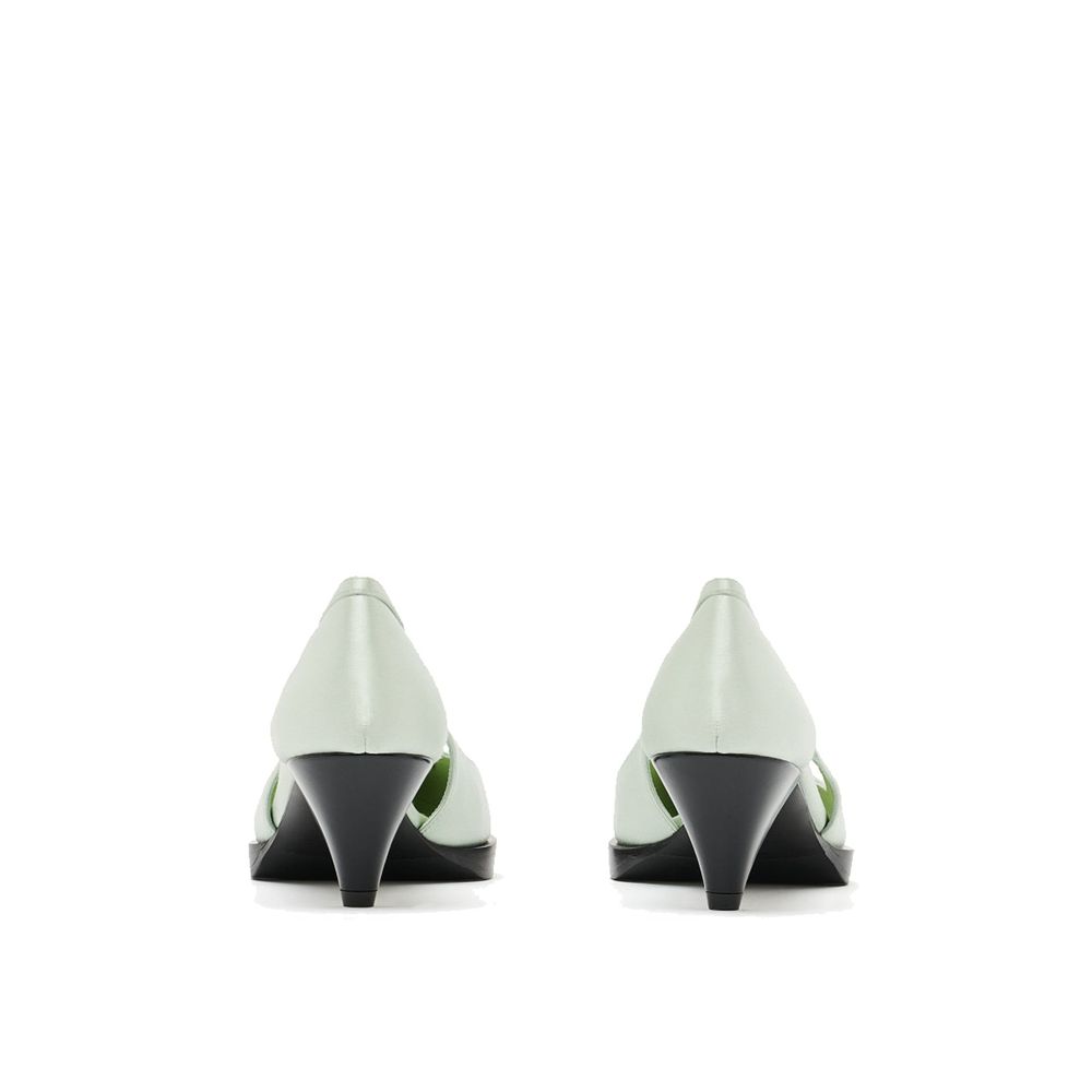 Bicolor Silk High Heel Pumps