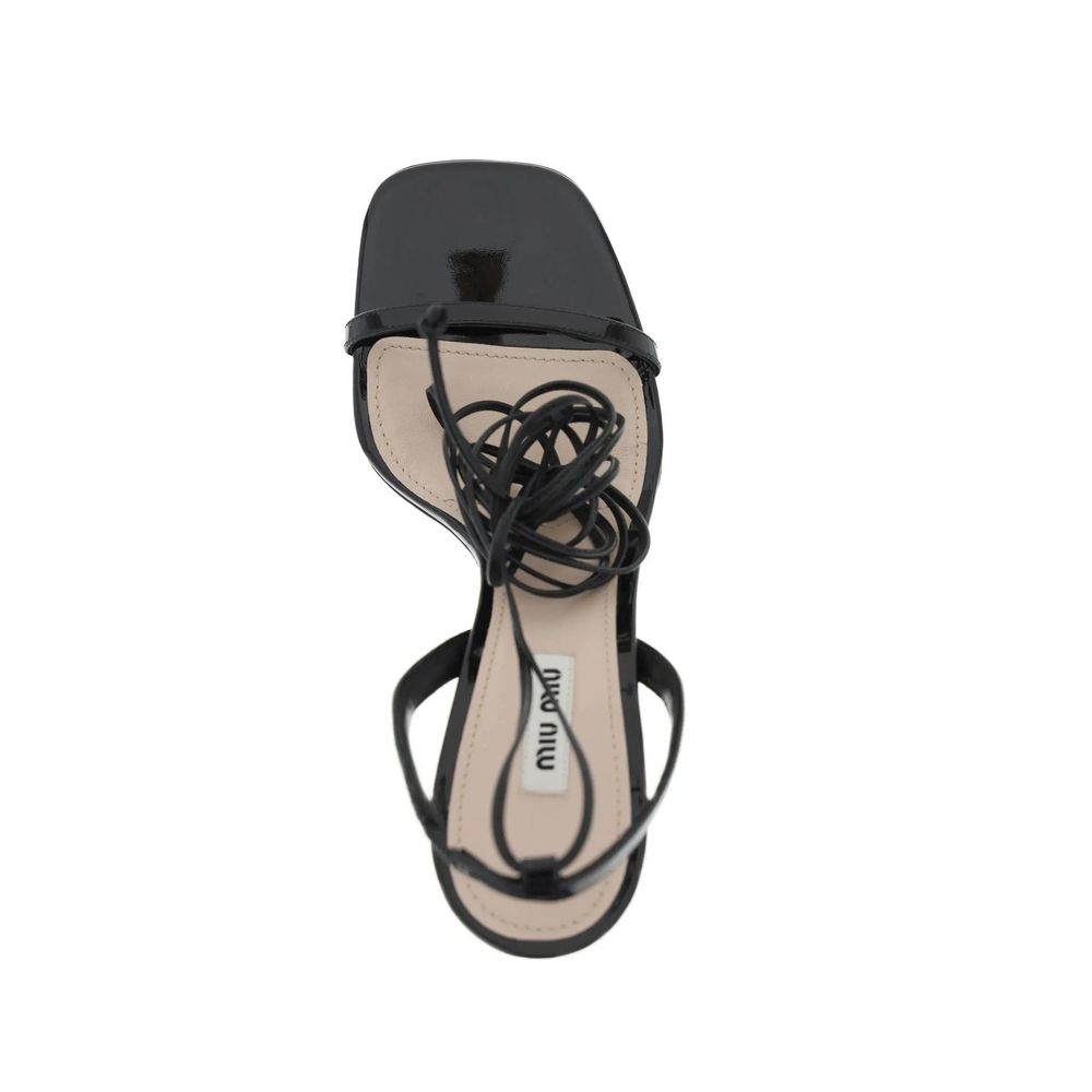 Miu Miu sorte kalveskinnssandaler