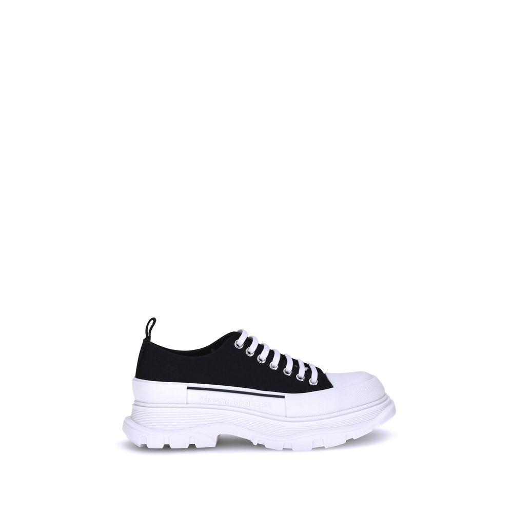 Alexander McQueen Sorte Chunky Lerretssneakers