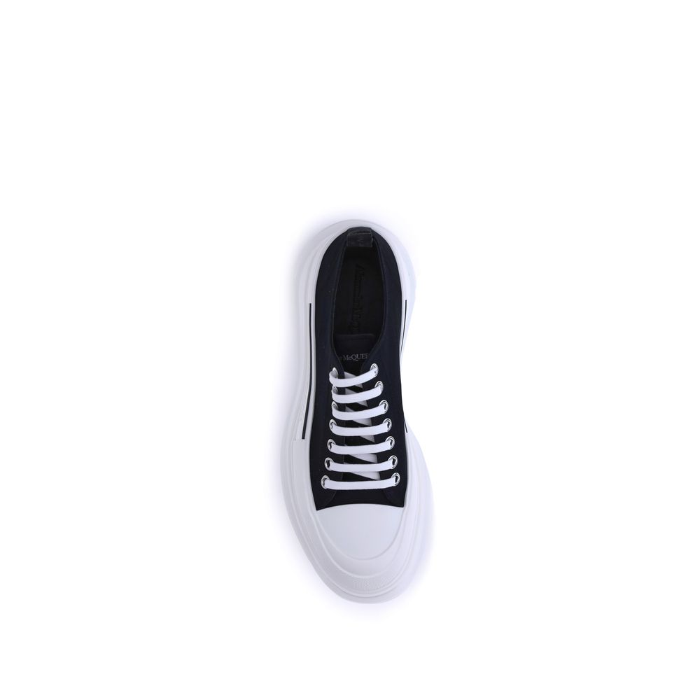 Alexander McQueen Sorte Chunky Lerretssneakers