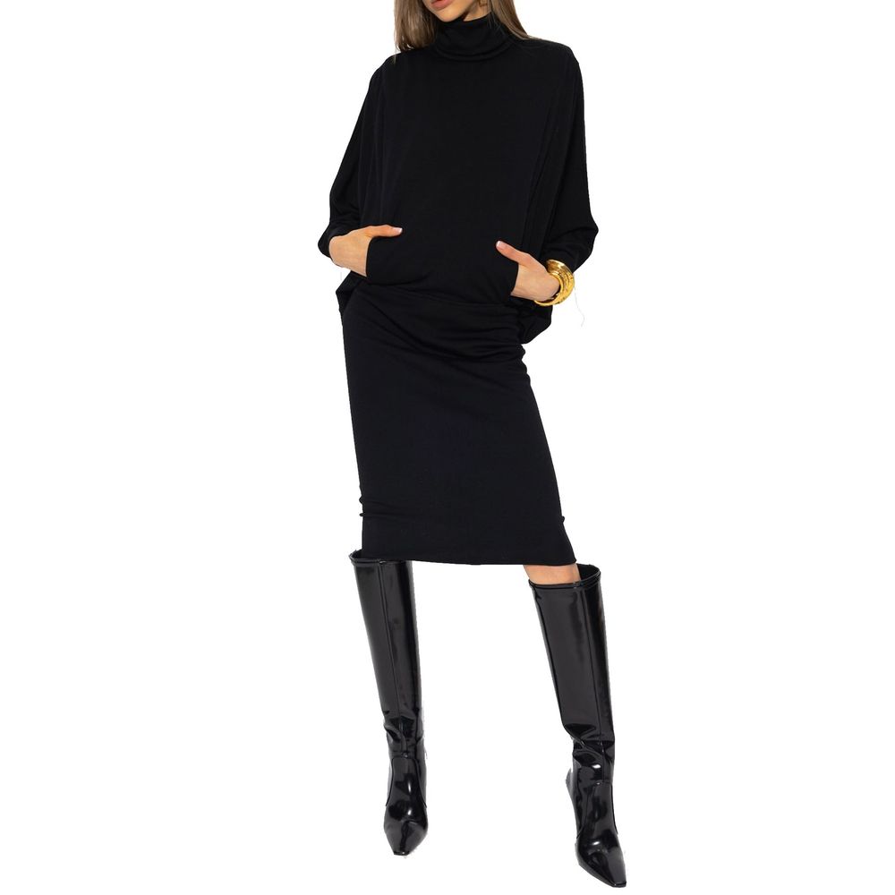 Saint Laurent svart uformell ullkjole