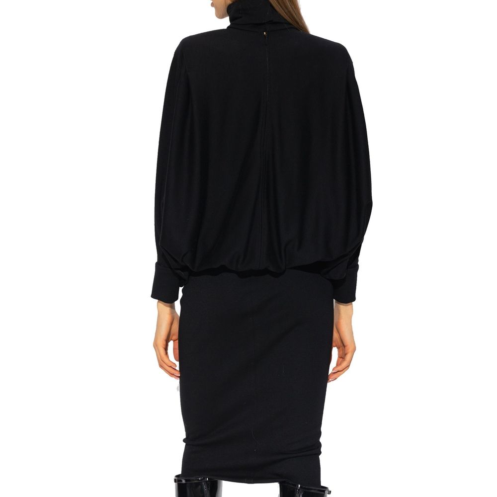 Saint Laurent svart uformell ullkjole