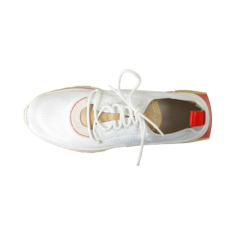 Salvatore Ferragamo hvite atletiske joggesko i stoff