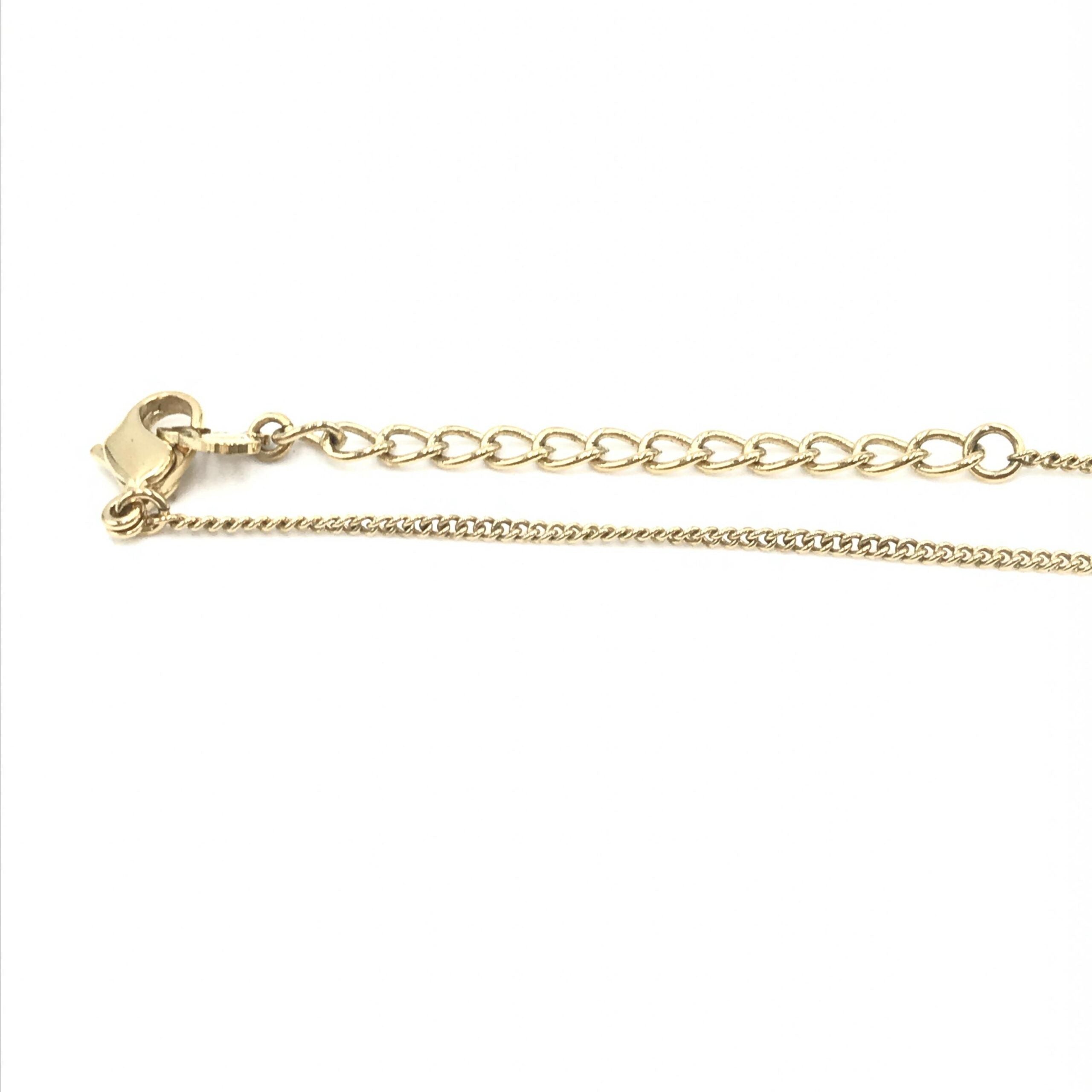 Christian Dior Dolphin Motif Rhinestone Gullforgylt Halskjede
