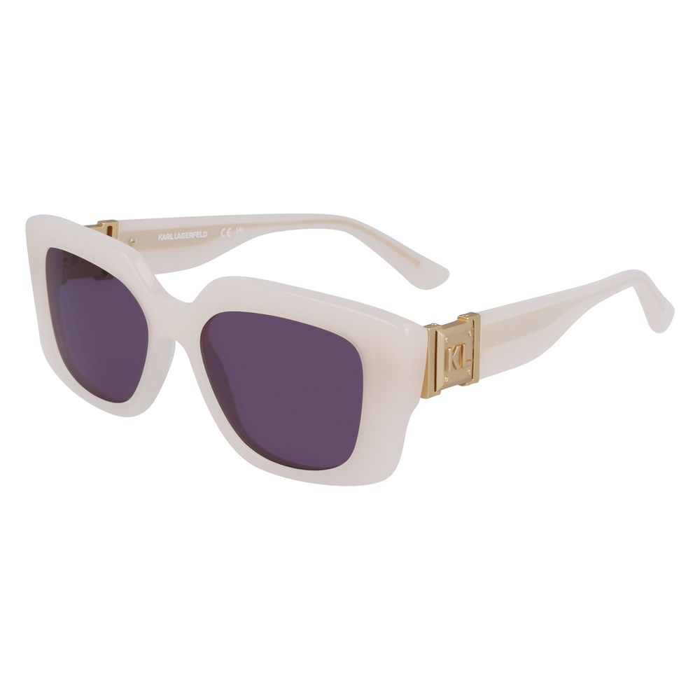Karl Lagerfeld Solbriller i Beige Acetat