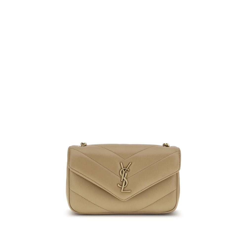 Saint Laurent Beige Lamb Ovis Aries Aries Skulderveske