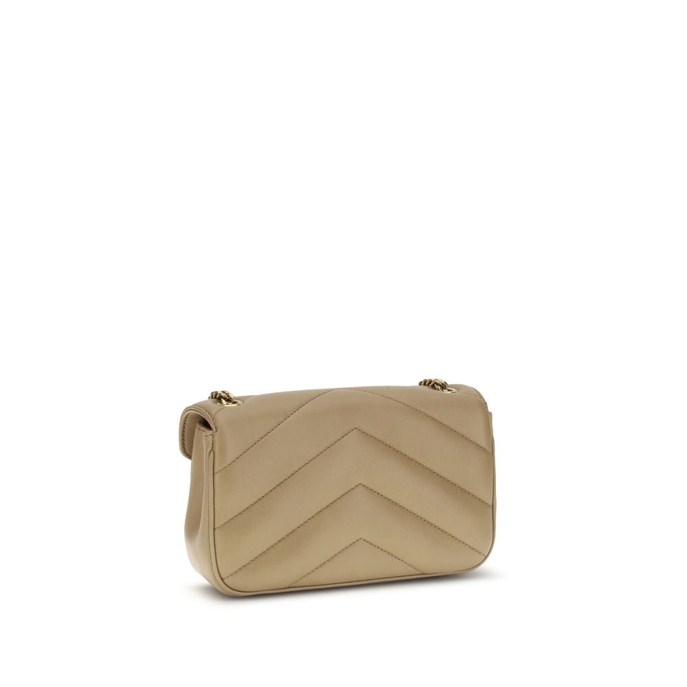 Saint Laurent Beige Lamb Ovis Aries Aries Skulderveske
