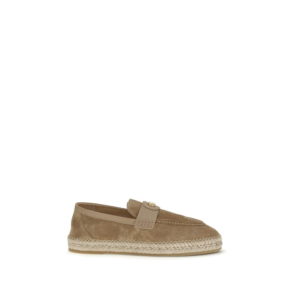 Valentino Garavani Beige Kalveskinn Bos Taurus Espadriller
