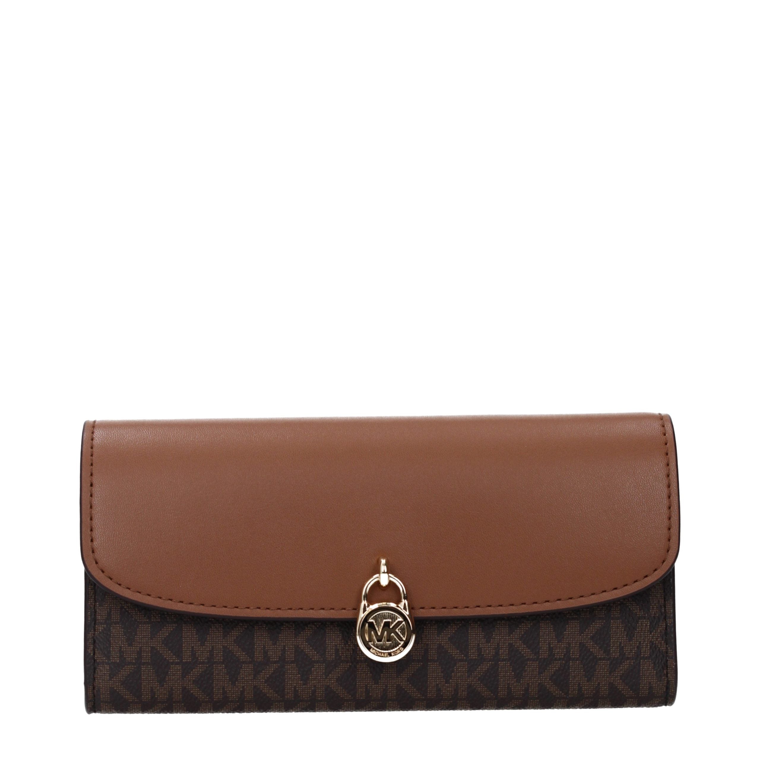 Billetera Michael Kors de tela marrón