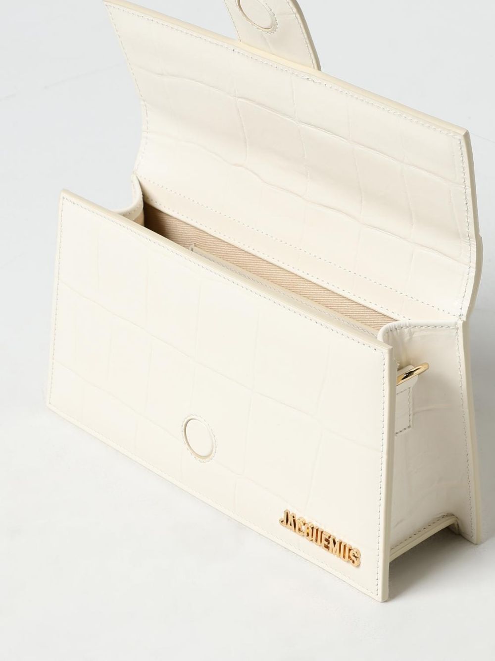Jacquemus Ivory Cocco Le Grand Bambino Håndveske
