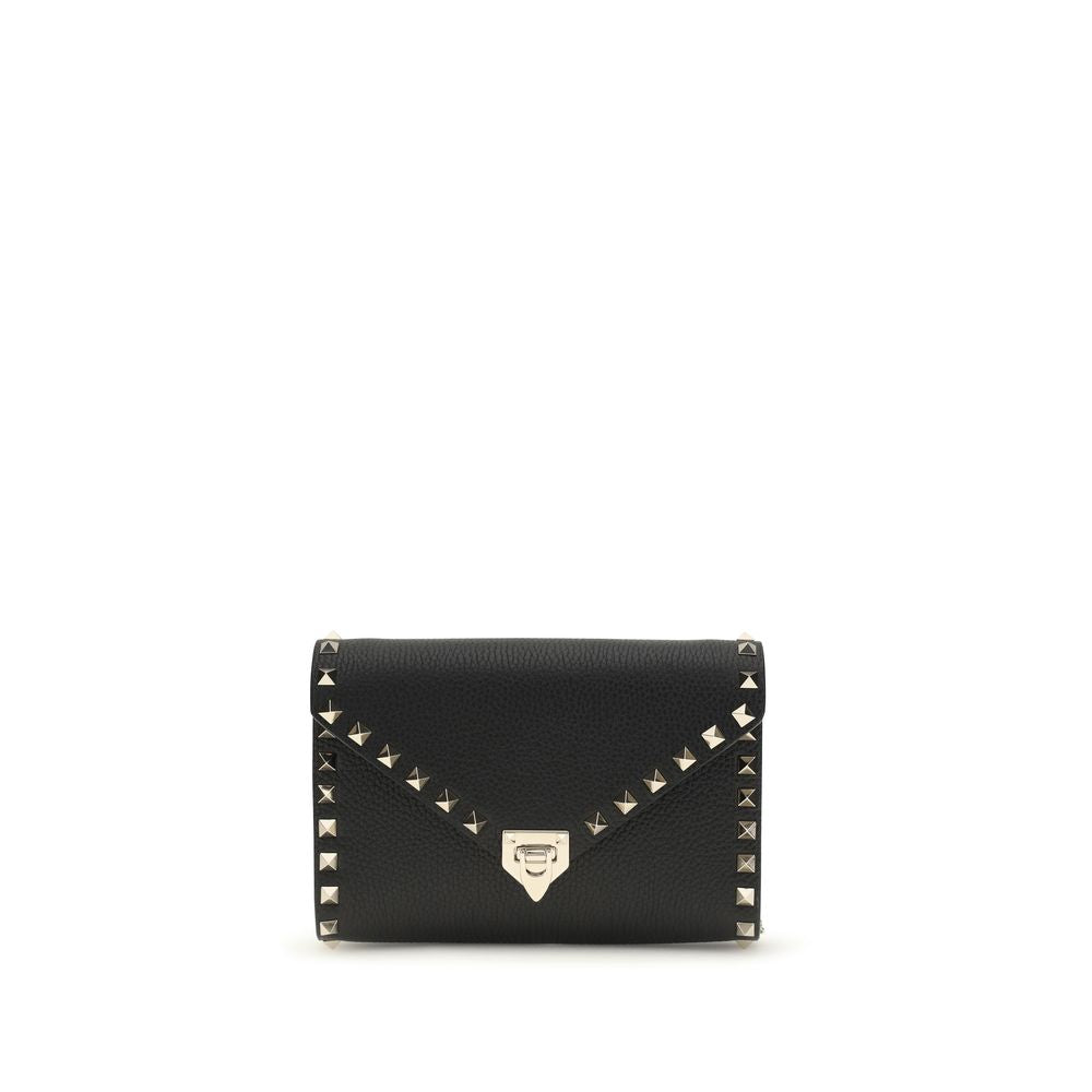 Cartera Valentino Garavani de piel de becerro negra Bos Taurus