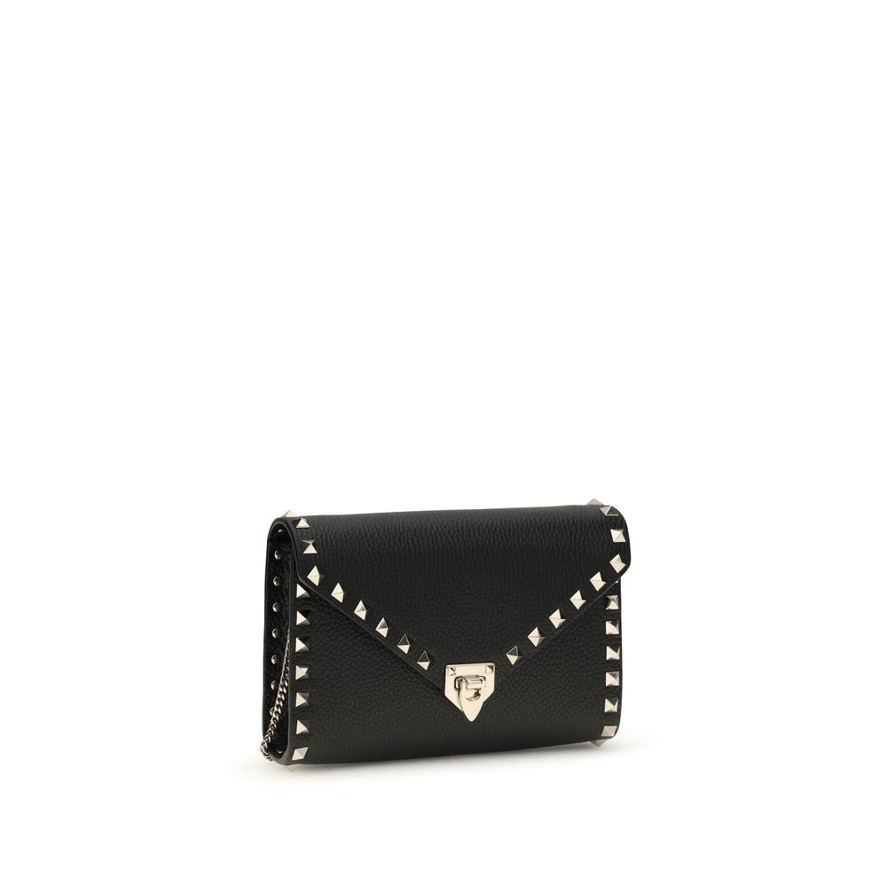 Cartera Valentino Garavani de piel de becerro negra Bos Taurus