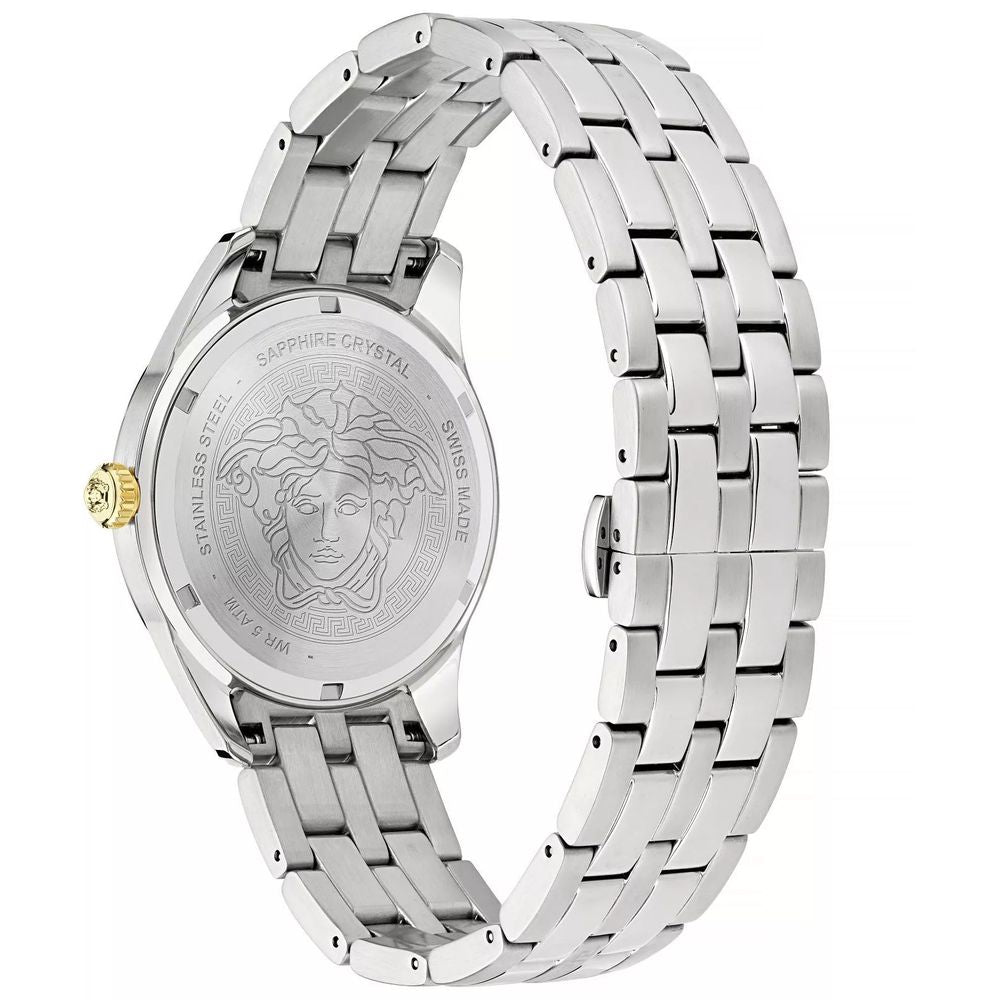 Reloj de vestir Versace gris de acero inoxidable