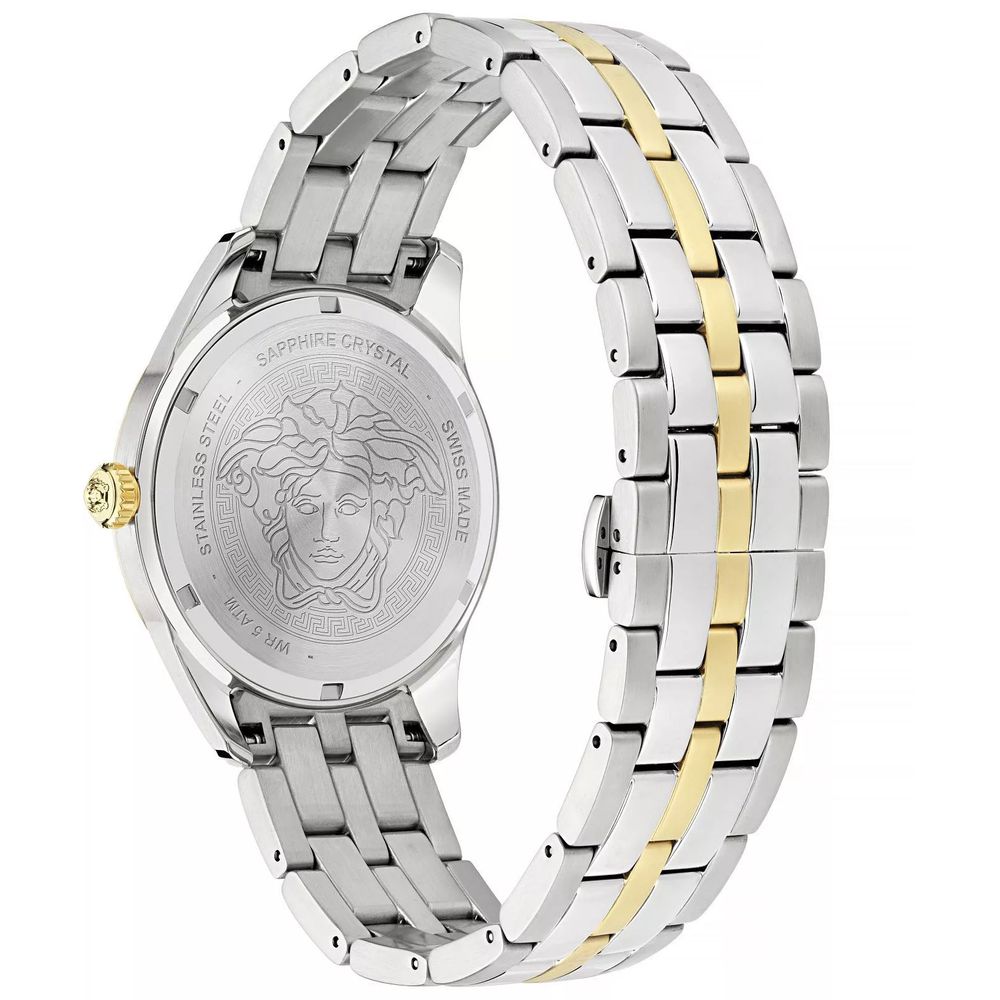 Reloj de vestir Versace gris de acero inoxidable