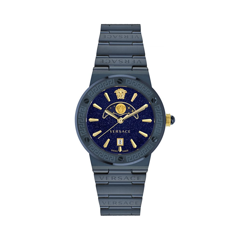 Reloj de vestir Versace azul de acero inoxidable