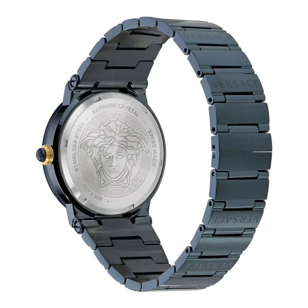 Reloj de vestir Versace azul de acero inoxidable