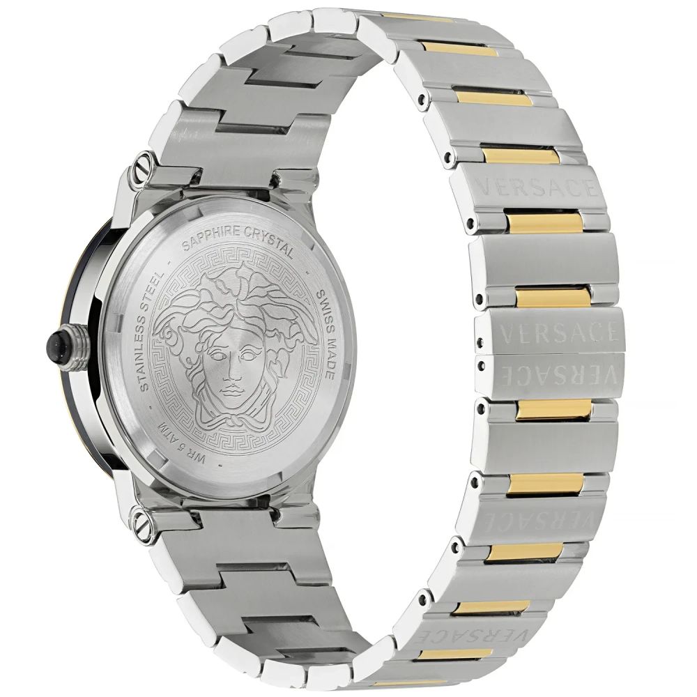 Reloj de vestir Versace gris de acero inoxidable