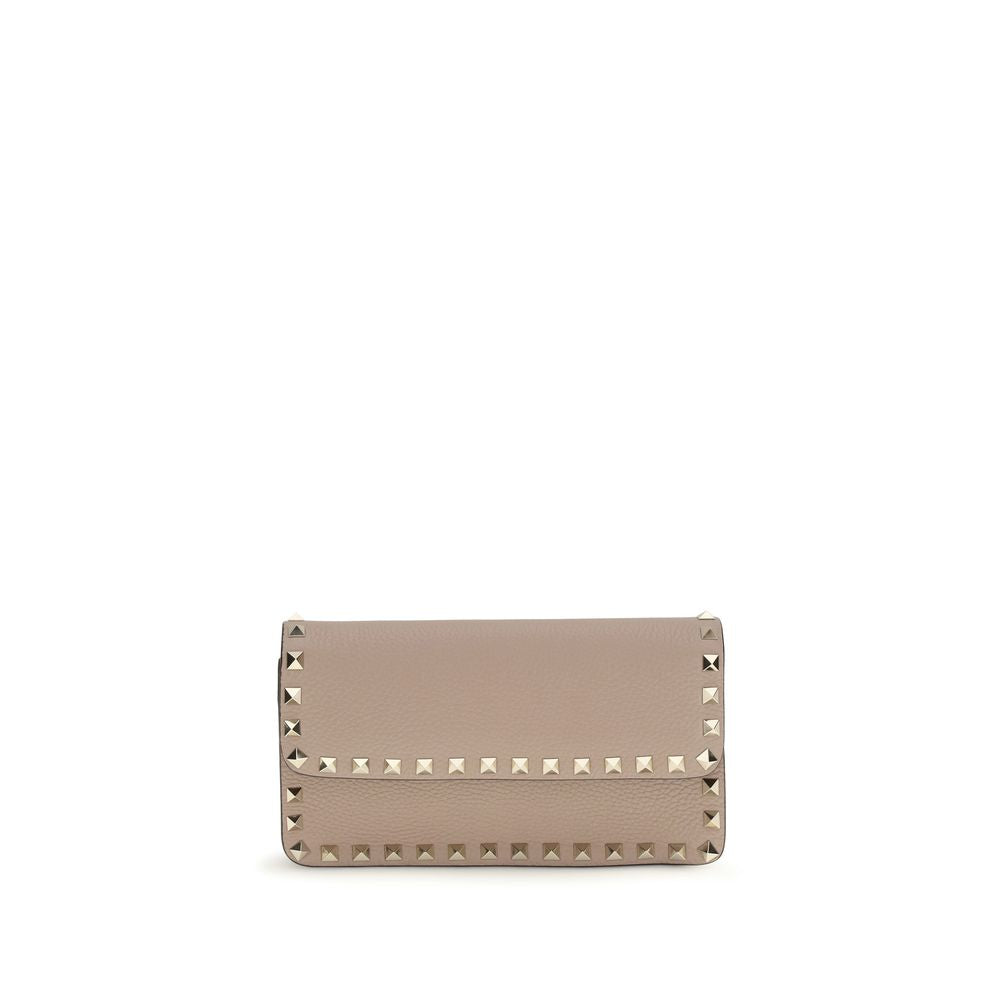 Cartera Valentino Garavani de piel de becerro beige Bos Taurus