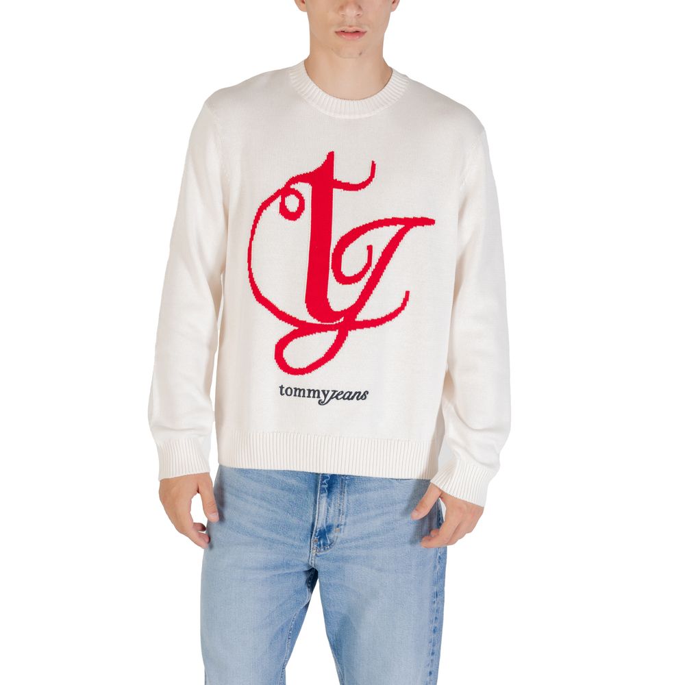 Tommy Hilfiger Jeans Sweatshirt i resirkulert bomull, kremfarget