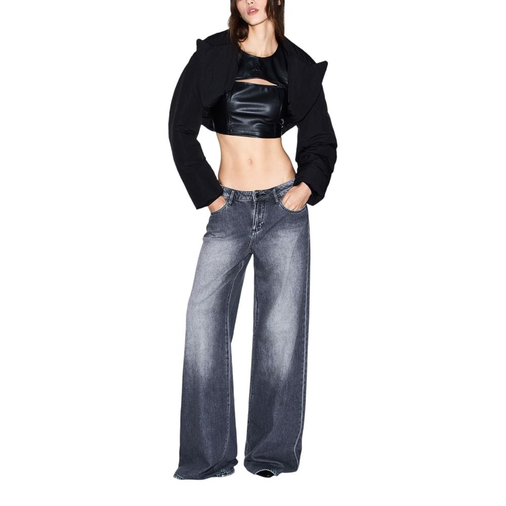 Armani Exchange grå bomullsjeans med avslappet passform