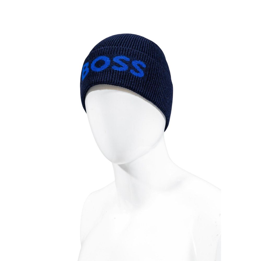 Hugo Boss blå caps i resirkulert polyamid