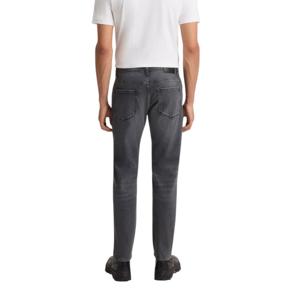 Hugo Boss grå bomullsjeans med avslappet passform