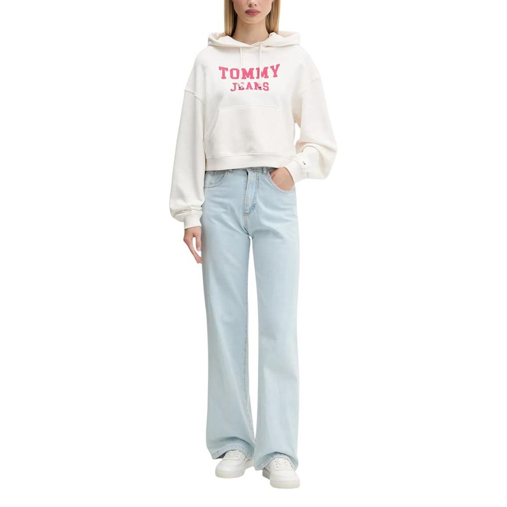 Cream Recycled Cotton Hoodie