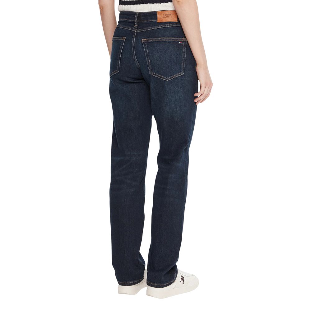 Tommy Hilfiger Blå Mom Jeans i Resirkulert Bomull
