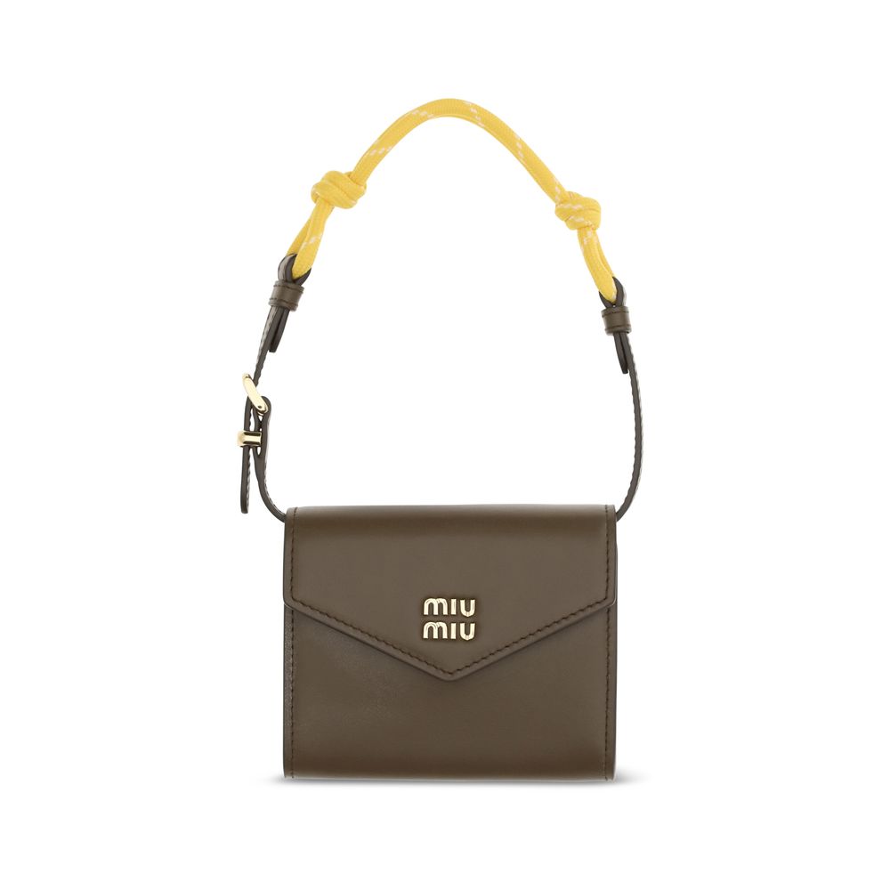 Cartera Miu Miu de Piel de Becerro Marrón Bos Taurus