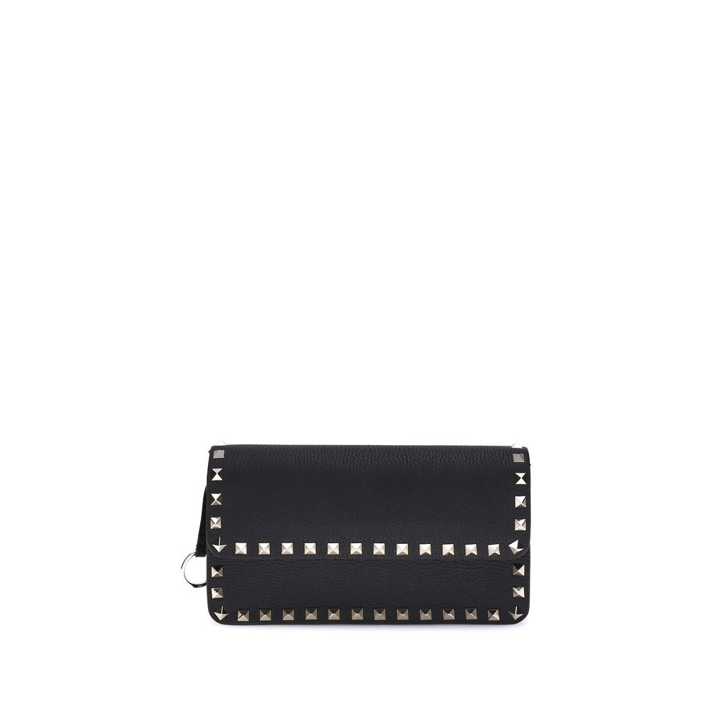 Cartera Valentino Garavani de piel de becerro negra Bos Taurus