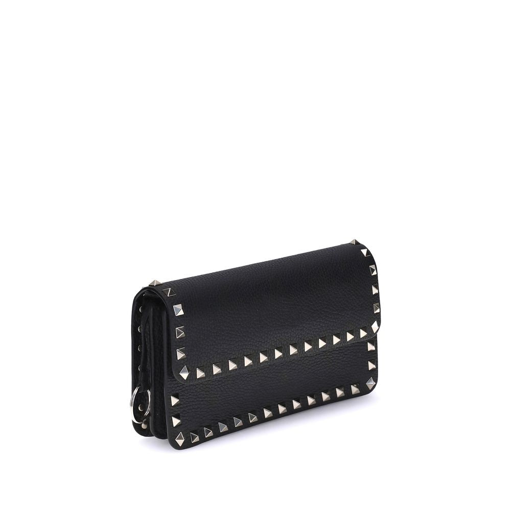 Cartera Valentino Garavani de piel de becerro negra Bos Taurus