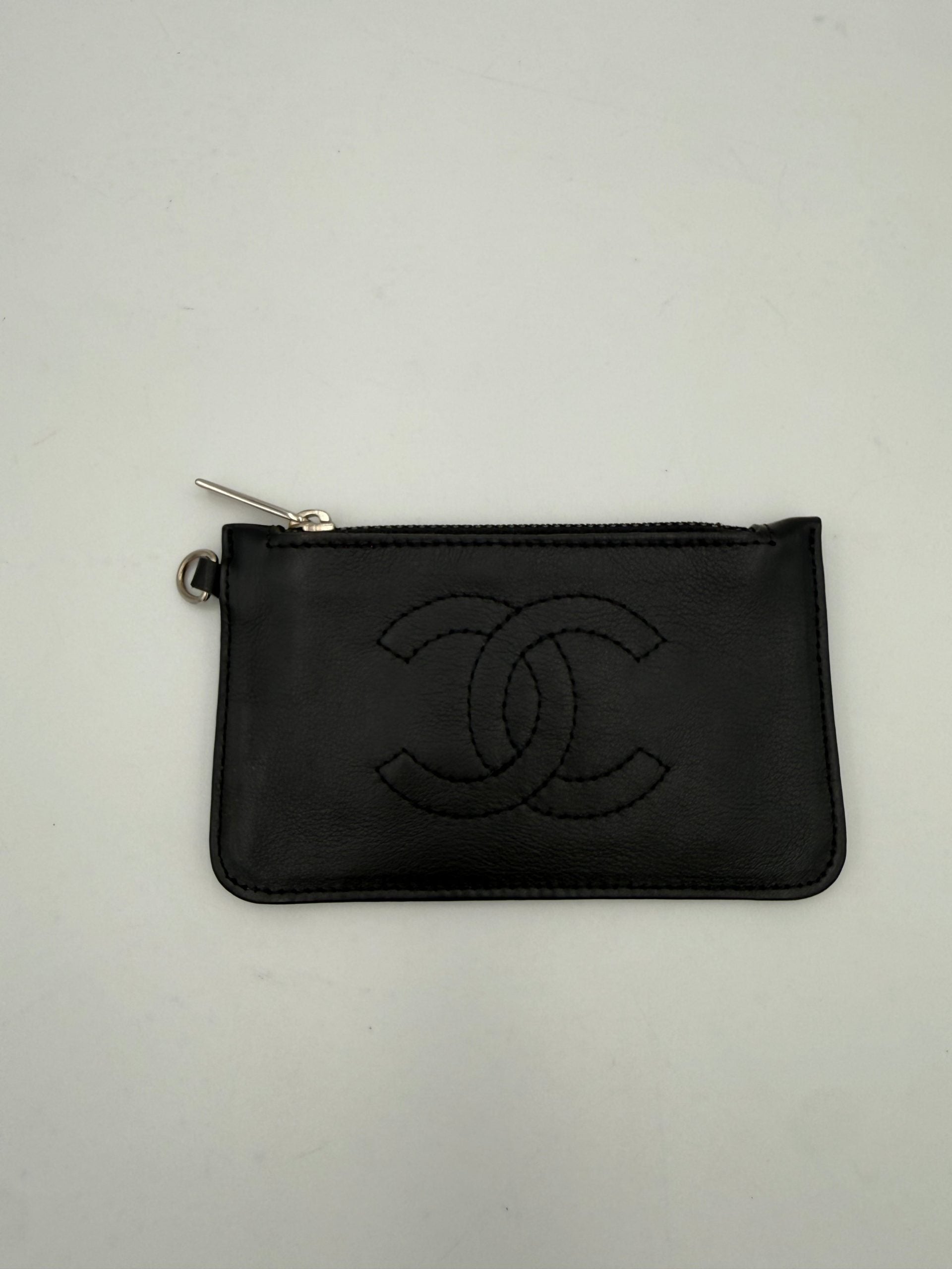 Chanel CHANEL Monedero/Tarjetero de Piel de Cordero