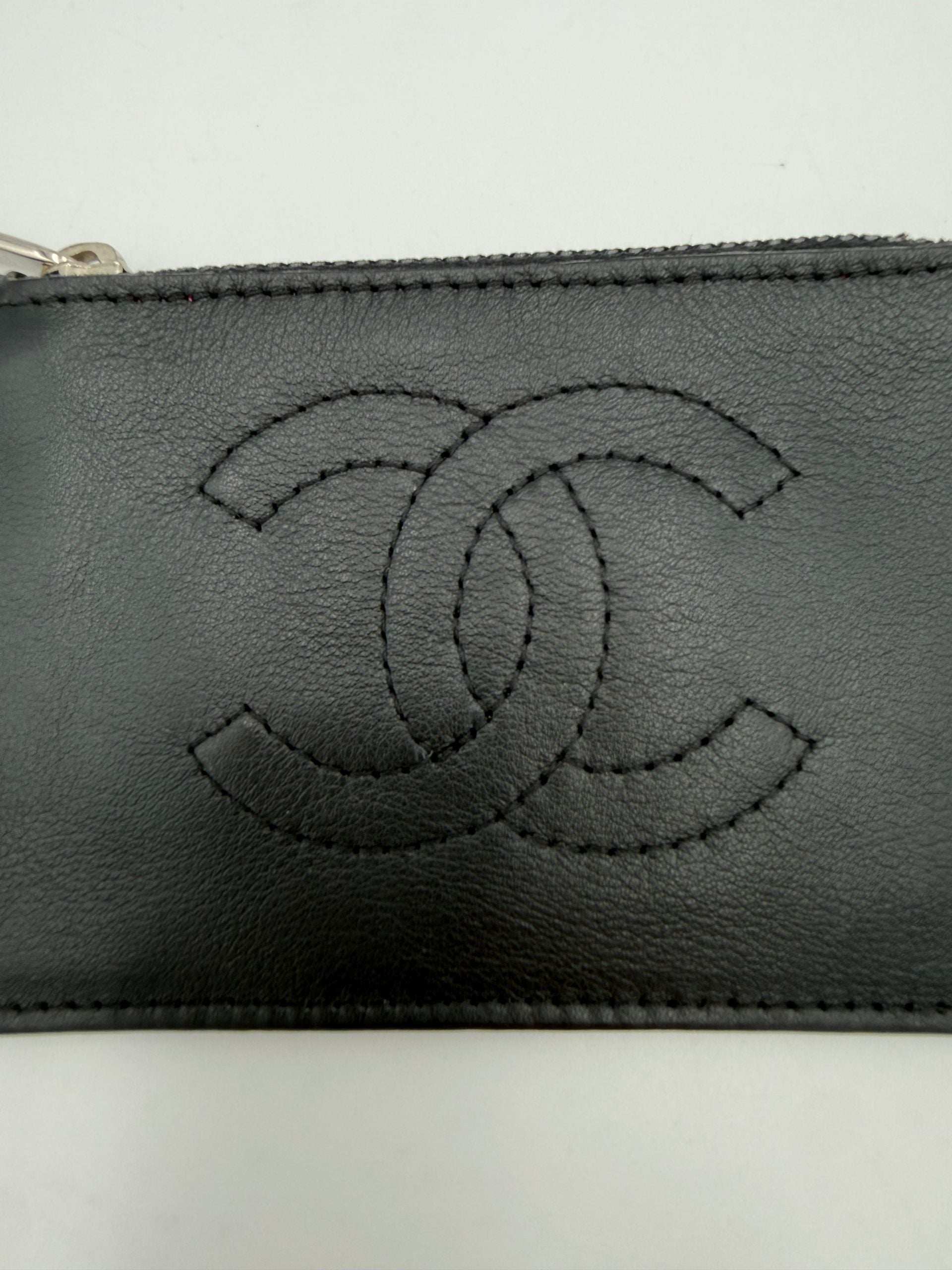 Chanel CHANEL Monedero/Tarjetero de Piel de Cordero