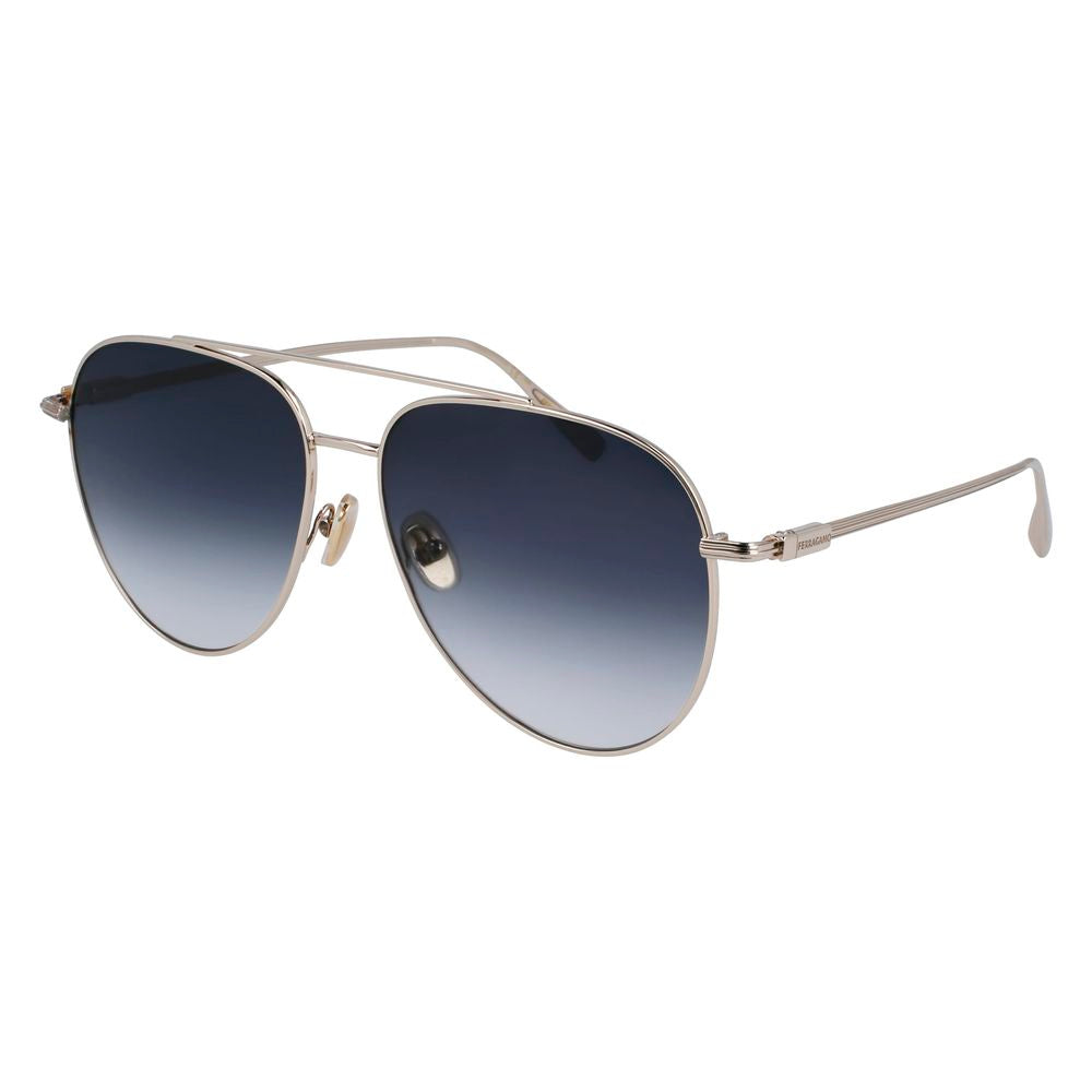 Gafas de sol Ferragamo de metal dorado