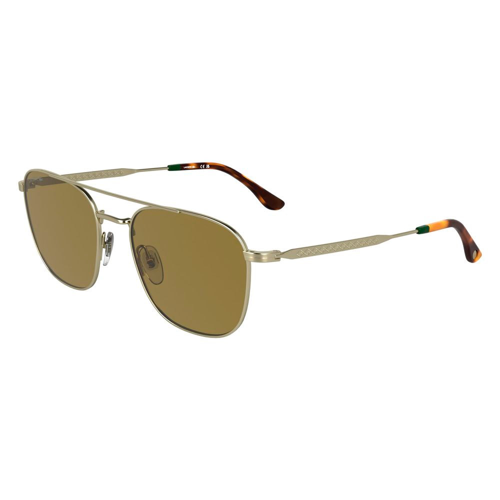 Lacoste solbriller i gullfarget metall
