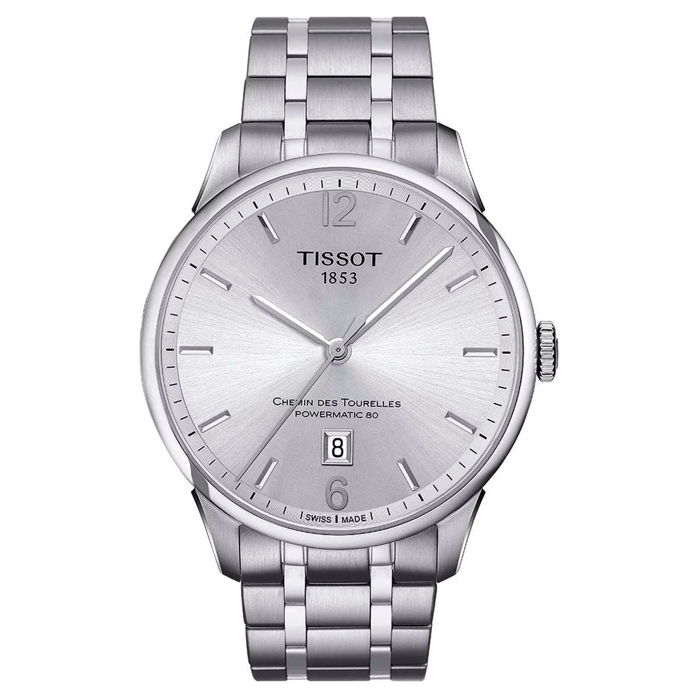 Reloj de vestir Tissot de acero inoxidable gris