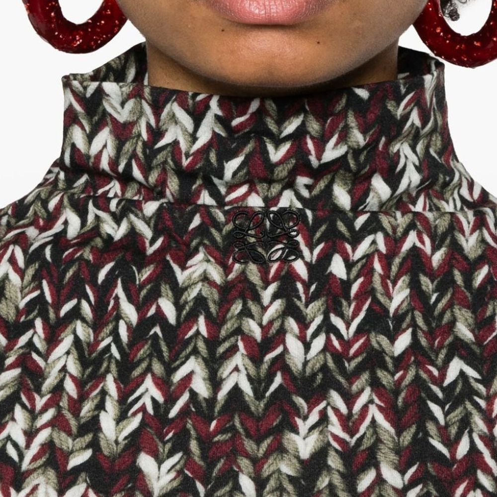 Loewe Bicolor bomull langermet T-skjorte