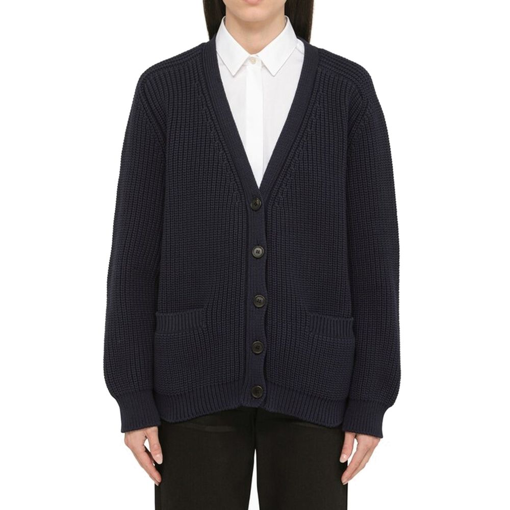 Blue Cotton Cardigan