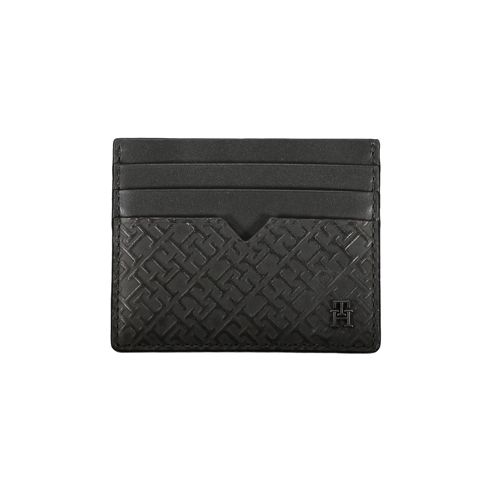 Billetera Tommy Hilfiger de cuero negro para hombre