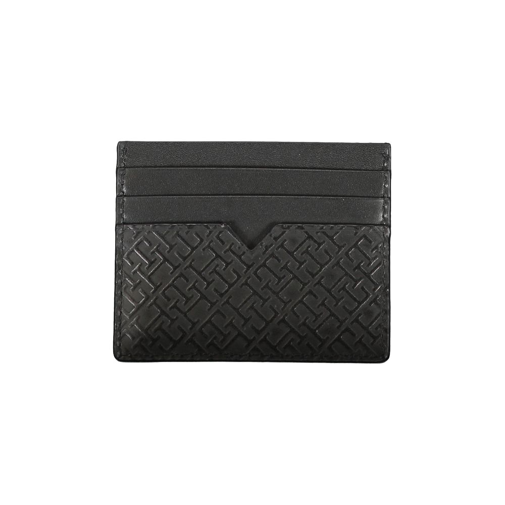 Billetera Tommy Hilfiger de cuero negro para hombre