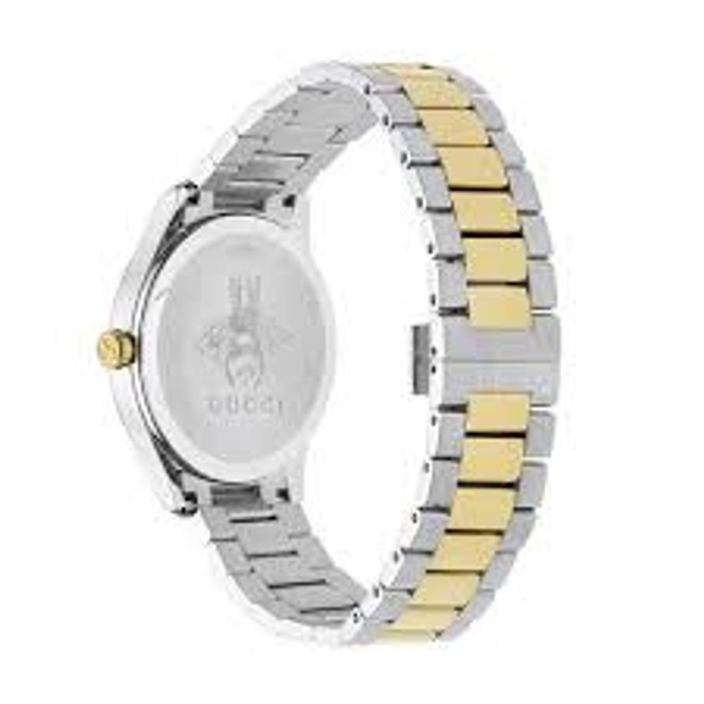 Reloj de vestir Gucci de acero inoxidable plateado