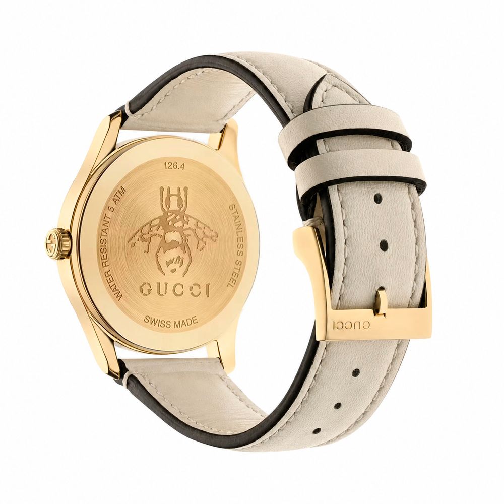 Reloj Gucci de vestir de cuero beige