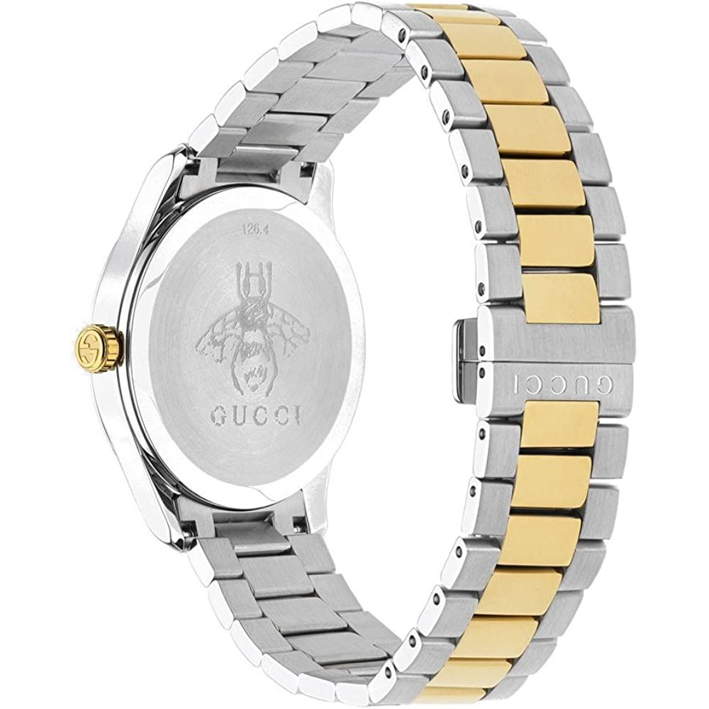 Reloj de vestir Gucci de acero inoxidable plateado