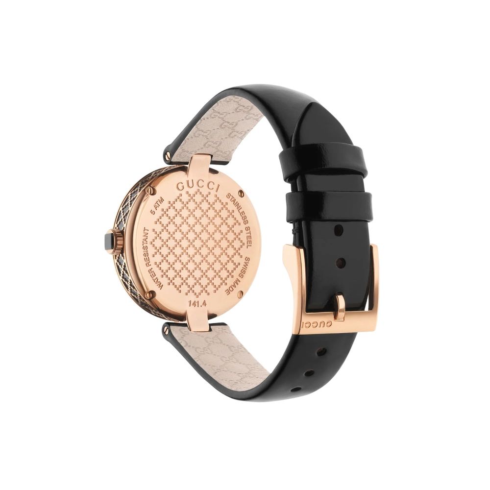 Reloj de vestir Gucci de cuero negro