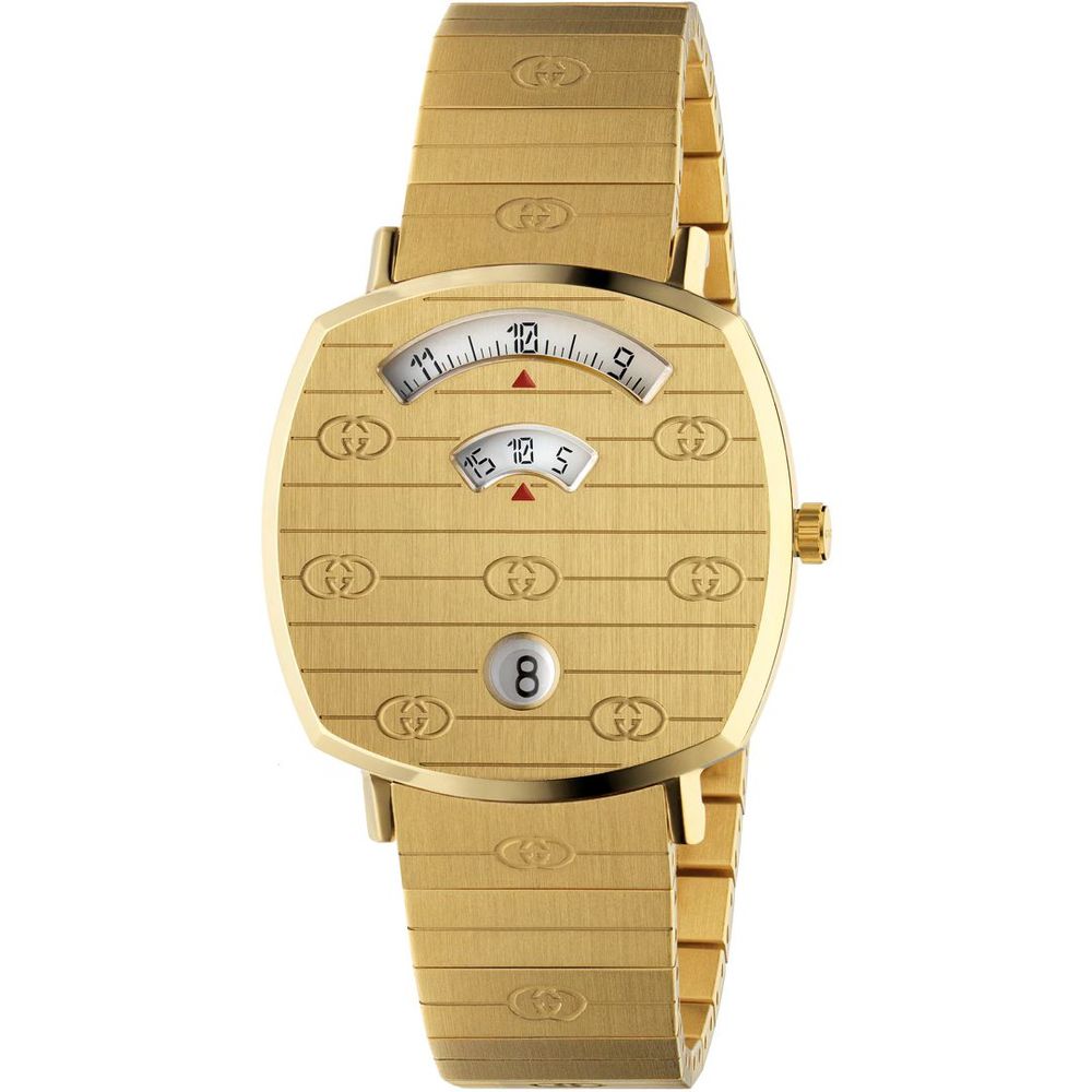 Reloj de vestir Gucci de acero inoxidable dorado