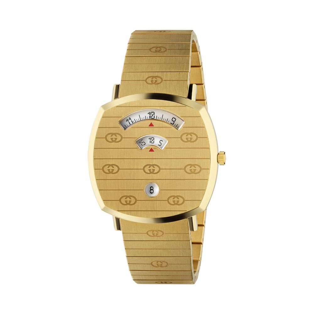 Reloj de vestir Gucci de acero inoxidable dorado