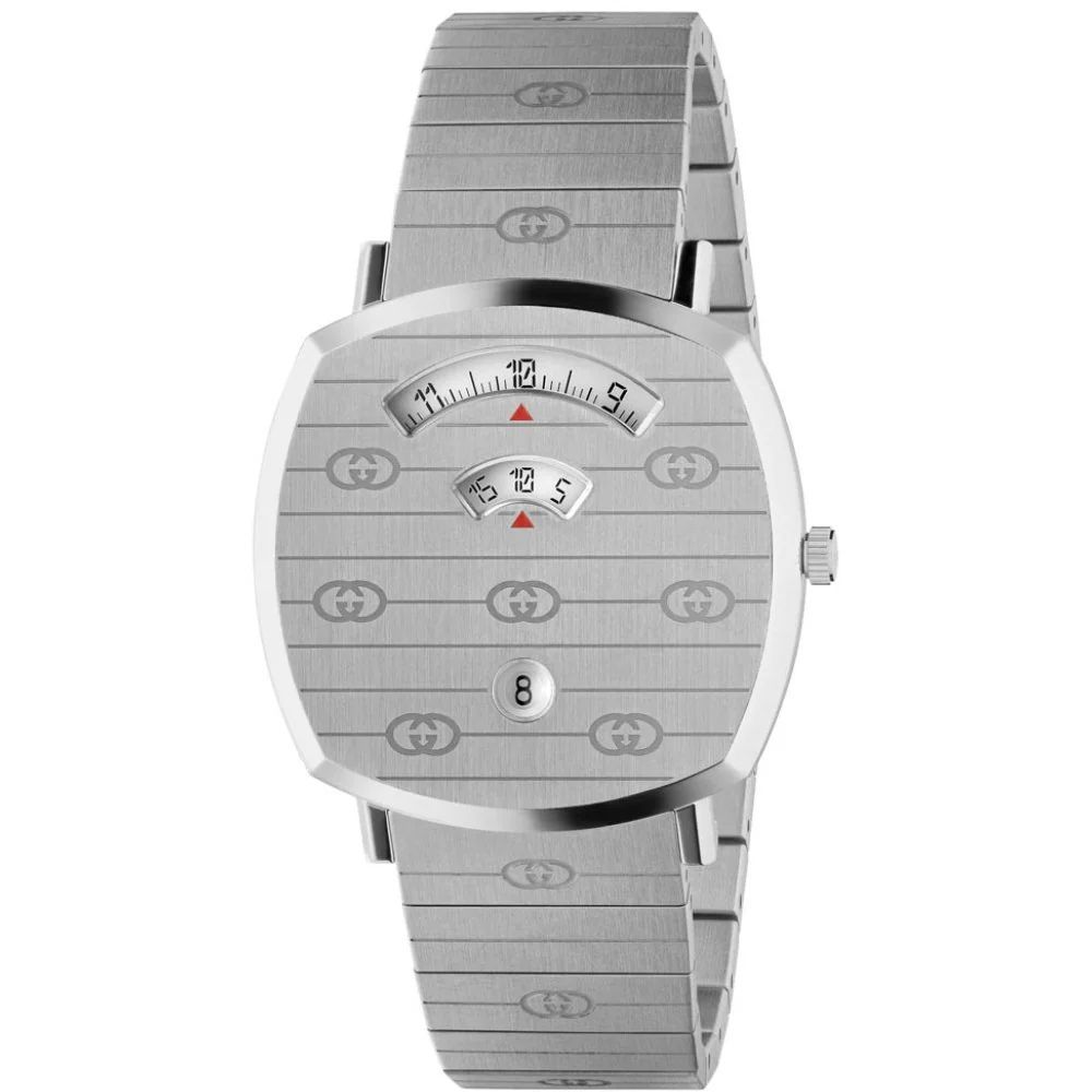 Reloj de vestir Gucci de acero inoxidable gris