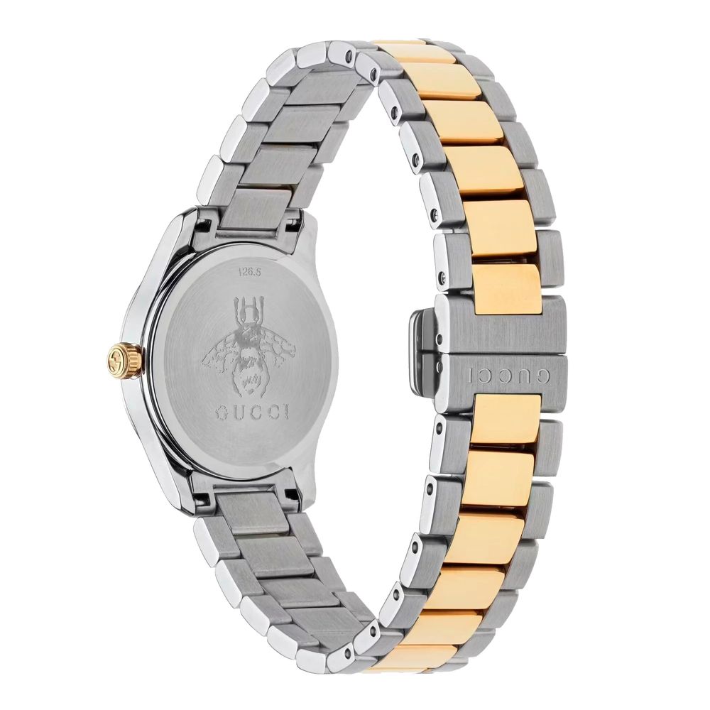 Reloj de vestir Gucci de acero inoxidable dorado